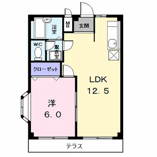 エステート宮東【1階】の間取り