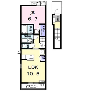 ラフレシールⅡ【2階】の間取り