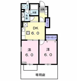 サニースクエア【1階】の間取り