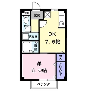 エクセルコート美和【2階】の間取り
