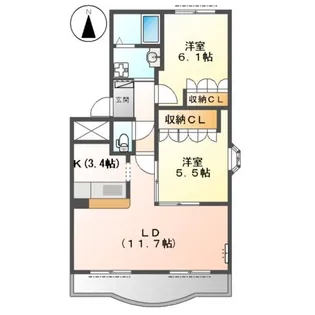 WISTERIA LIFE【1階】の間取り