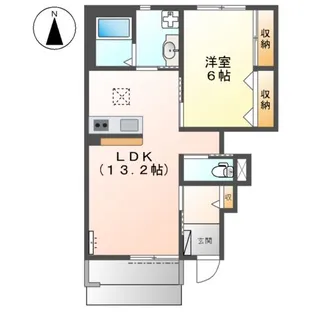 ラ サルーテ プリモ【1階】の間取り