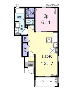 ロンコートⅡ【1階】の間取り