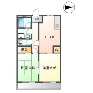 シャトーエルク【00203号室】の間取り