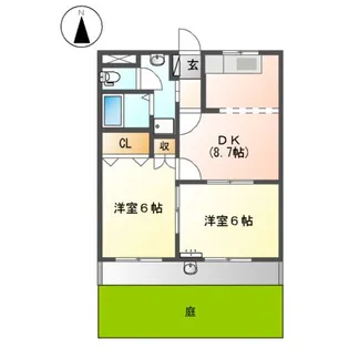 ハピネス21【1階】の間取り