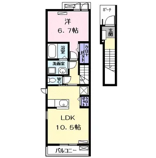 ベルソレイユ【2階】の間取り