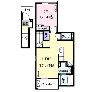 パークサイドハイム【2階】の間取り