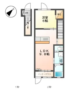 ネクストステージⅡ【202号室】の間取り