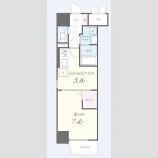 グランパークタワー【6階】の間取り