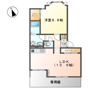 ピュア・コートⅠ【102号室】の間取り
