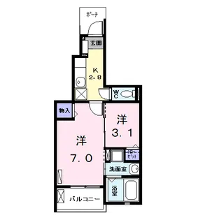 S・S フローラ セゾン【1階】の間取り