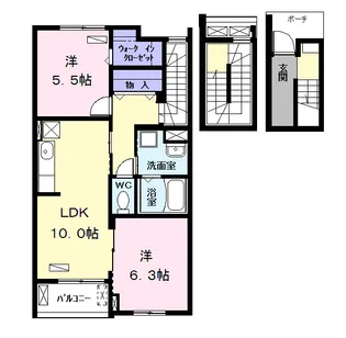 カーサみやびⅥ【3階】の間取り
