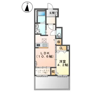 グリーンガーデン【105号室】の間取り