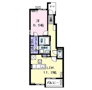 K.F.K.アルバ SEVEN【1階】の間取り