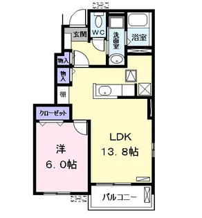 レッド・リーブスⅤ【1階】の間取り