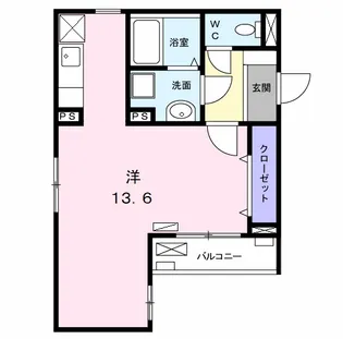 ル ヴェールF【1階】の間取り