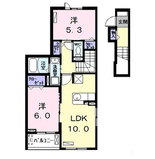 カーサ・ピノ【2階】の間取り