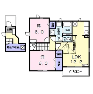 ガーデンスクエア佐藤C【2階】の間取り
