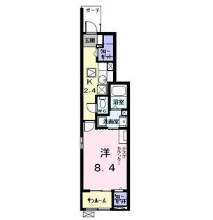 サザンカ ガーデン【1階】の間取り