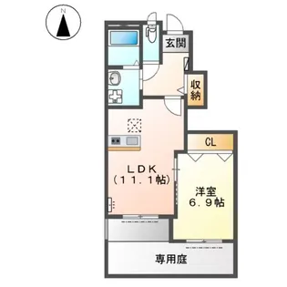 グリーン ドエル【103号室】の間取り