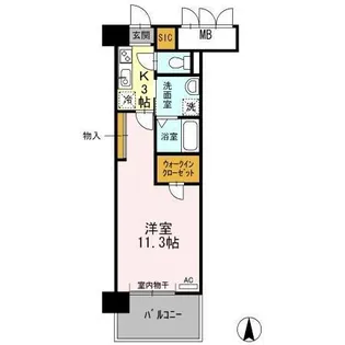 グランドソレイユ名駅【4階】の間取り