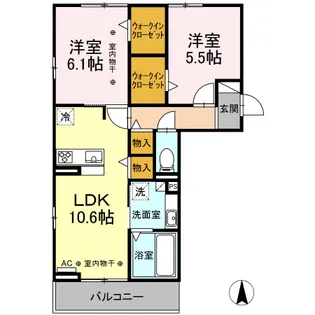 メルベーユ(名駅南)【2階】の間取り