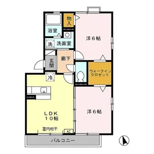 オッツ幸【3階】の間取り