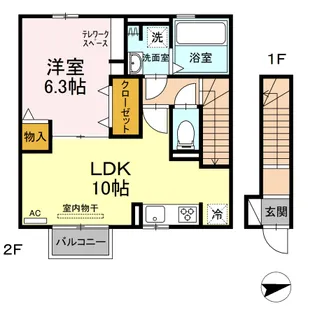 テディハウス大治【202号室】の間取り