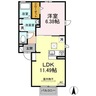 エールコート【1階】の間取り