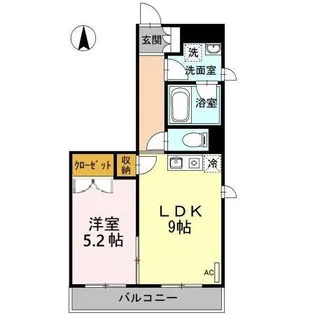 ロータス亀島【4階】の間取り