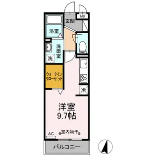DーROOM黄金【3階】の間取り