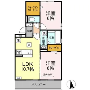 ハロウェル A棟【1階】の間取り