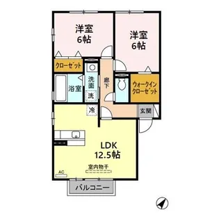 スピリア・ヒビツ B【2階】の間取り