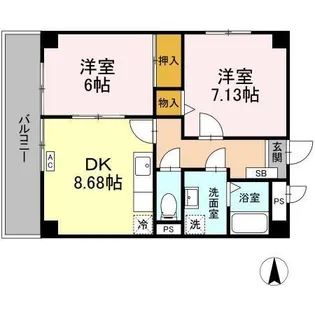 ロイメント名駅【2階】の間取り