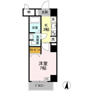 CASA八番館 【5階】の間取り