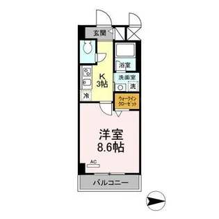 プリムヴェール【6階】の間取り