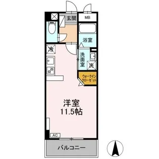 Park Front Nakamura【1階】の間取り