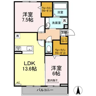 アベニール【2階】の間取り
