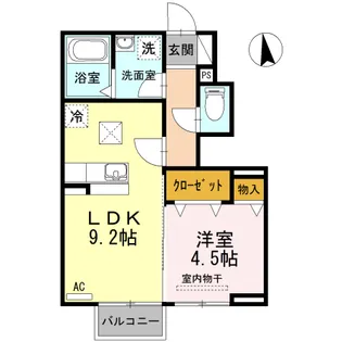 ライフステージ カトル A【1階】の間取り