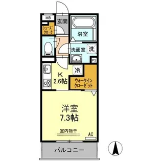 DーROOM岩塚【2階】の間取り