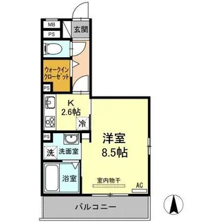 DーROOM岩塚【2階】の間取り