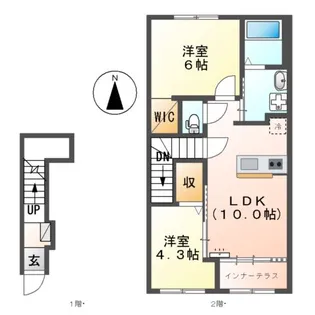 ルーエ大彦【202号室】の間取り