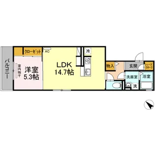 シャルム・ヴィアーレ【3階】の間取り