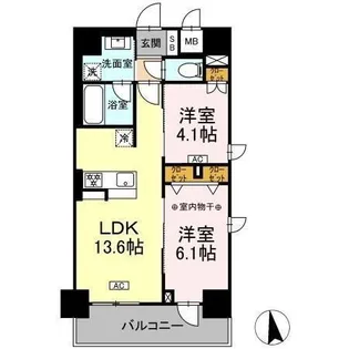 (仮)D-room則武【6階】の間取り