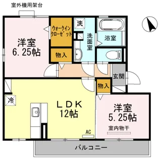 セジュール秀II【3階】の間取り