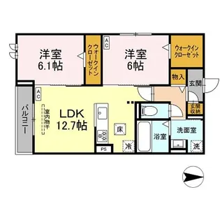 セレスティア森末町【1階】の間取り