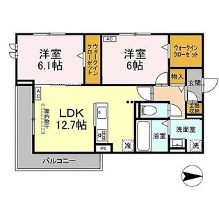 セレスティア森末町【3階】の間取り