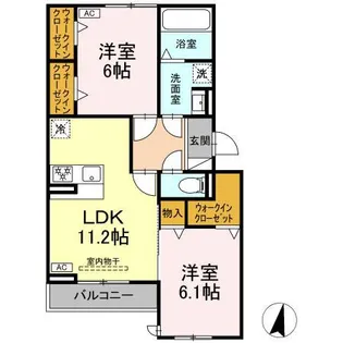ルヴィータ森末【2階】の間取り