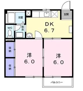 すわハイム3【2階】の間取り