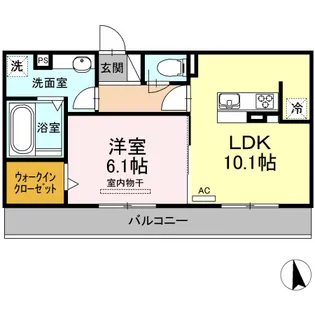 グランデ B棟【2階】の間取り